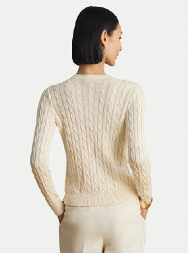 LAUREN RALPH LAUREN Kardigan 200P14040001 Kremowy Regular Fit