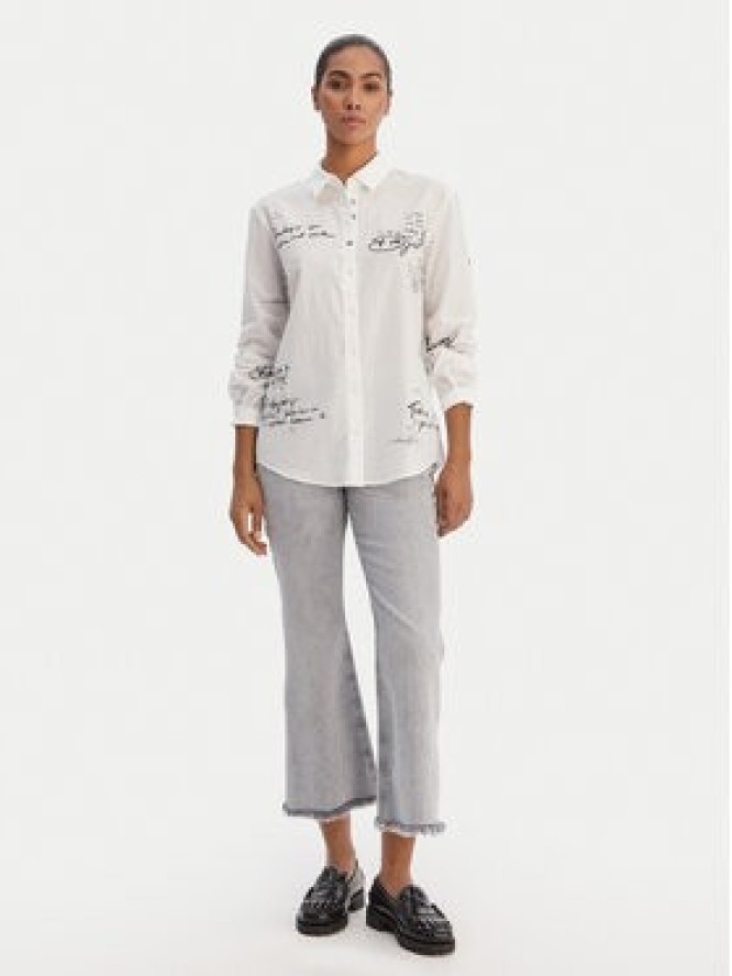 Desigual Koszula 26SWCW09 Biały Regular Fit