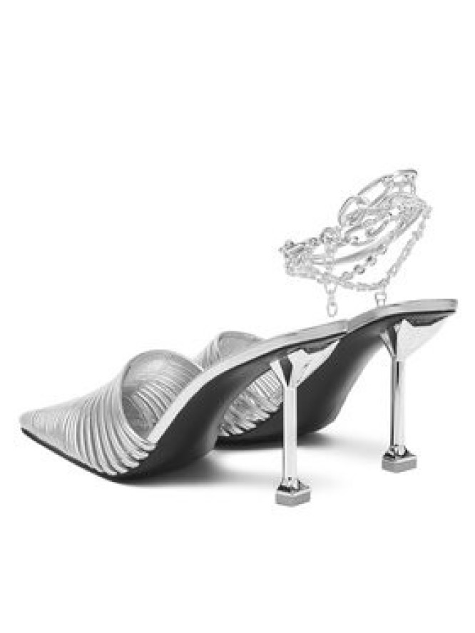 Naked Wolfe Klapki Chromed 00078 Srebrny