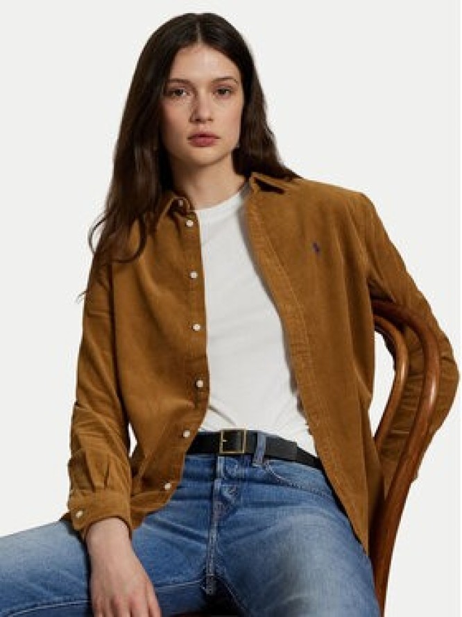 Polo Ralph Lauren Koszula 211A93203004 Brązowy jasny Regular Fit