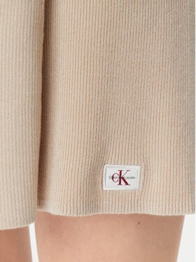 Calvin Klein Jeans Sukienka codzienna J20J225269 Beżowy Slim Fit