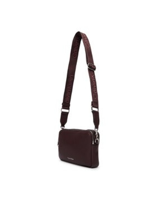 Calvin Klein Torebka Webbing 2X Strap Camera Bag LV04F3656G Brązowy