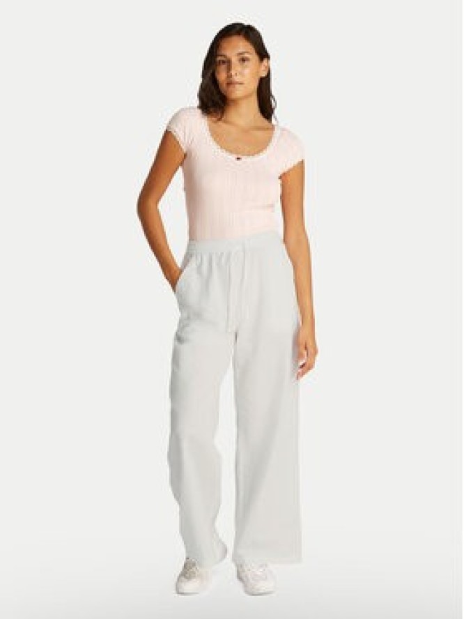 Tommy Jeans Spodnie materiałowe DW0DW20352 Écru Regular Fit