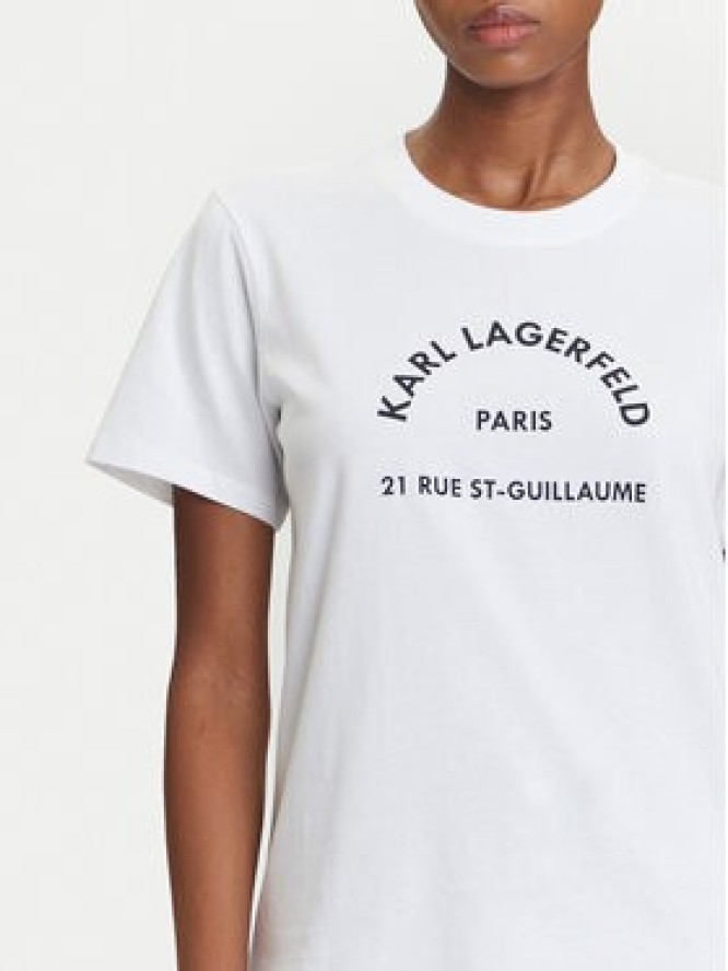 KARL LAGERFELD T-Shirt A3W17105 Biały Regular Fit