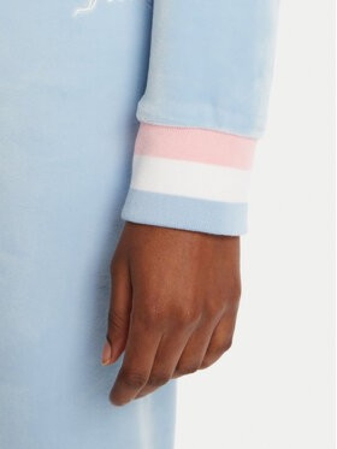 Juicy Couture Bluza Velour Crop JCWAS225351 Błękitny Regular Fit