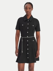 MICHAEL Michael Kors Sukienka koszulowa MR683BX667 Czarny Regular Fit