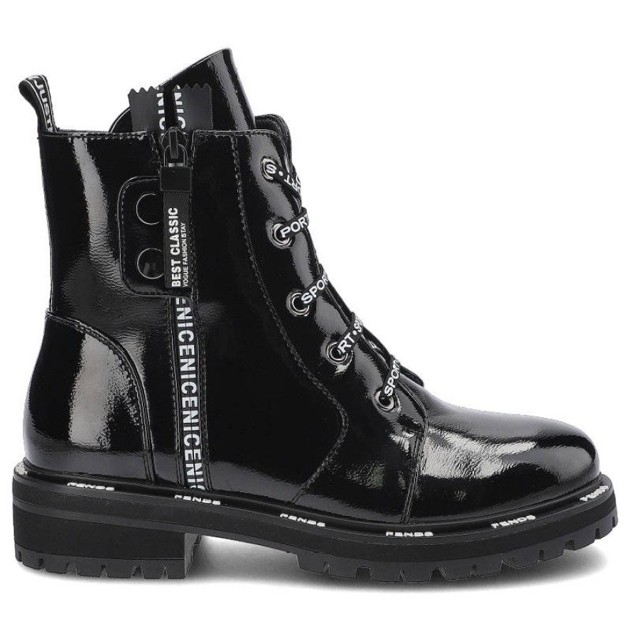 Czarne Botki Artiker Stylowe Damskie Obuwie