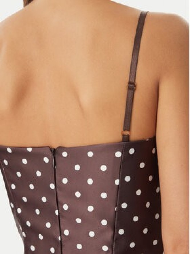 Rinascimento Sukienka koktajlowa CFC0129296003 Brązowy ciemny Regular Fit