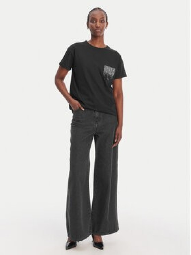 Liu Jo T-Shirt WA6372 JS923 Czarny Regular Fit