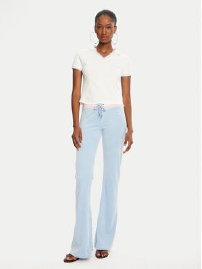 Juicy Couture Spodnie dresowe Velour JCWBJ225352 Błękitny Regular Fit