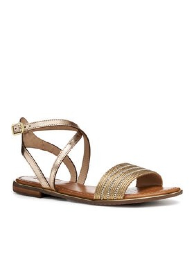 Geox Sandały D Sozy Plus D55DQF 02JN0 C2E2L Złoty