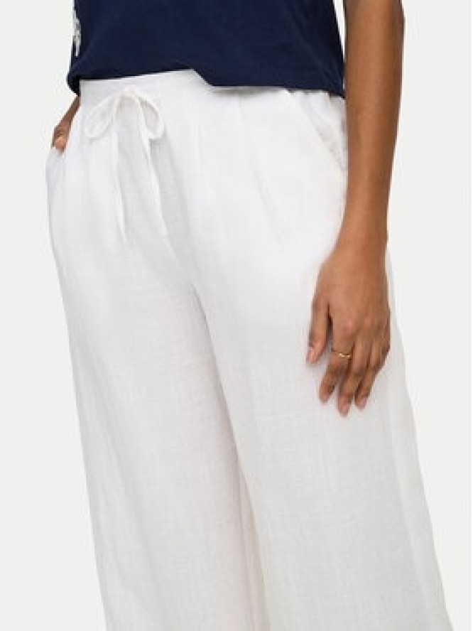 ONLY Spodnie materiałowe Lita 15370273 Biały Relaxed Fit