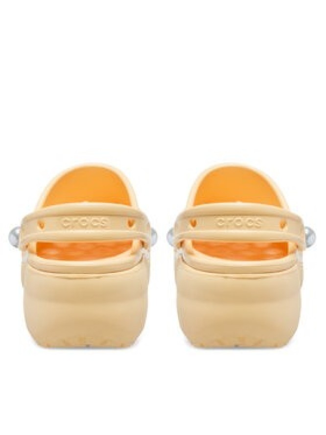Crocs Klapki Classic Platform Pearl Clog 211231 Żółty
