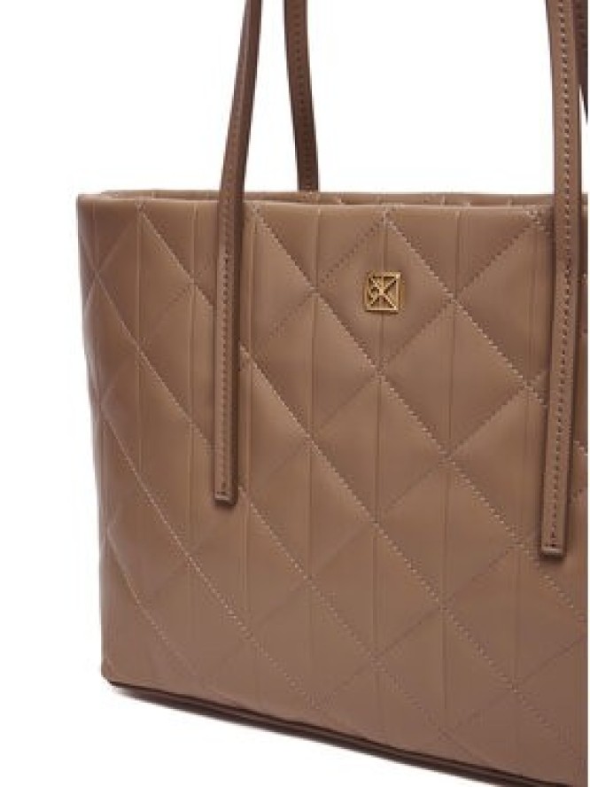 Calvin Klein Torebka Quilted Small Tote LV04F3325G Beżowy