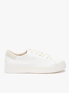 Białe sneakersy ze skóry licowej