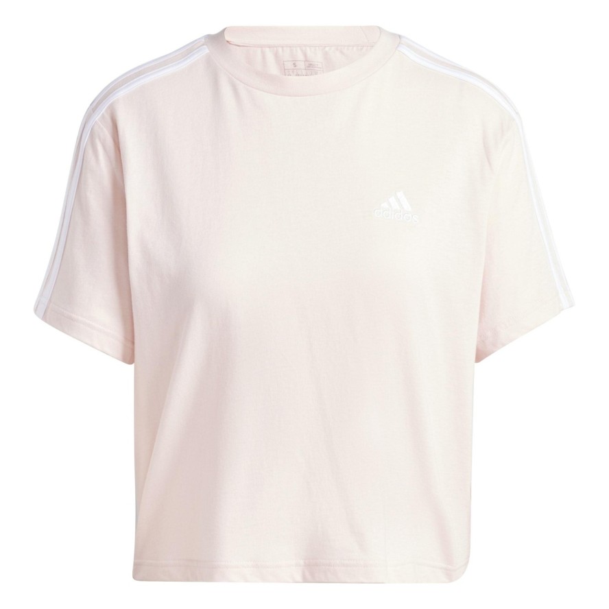 Koszulka damska adidas Essentials 3-Stripes Single Jersey Crop Top