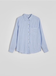 Koszula regular z wiskozy - jasnoniebieski