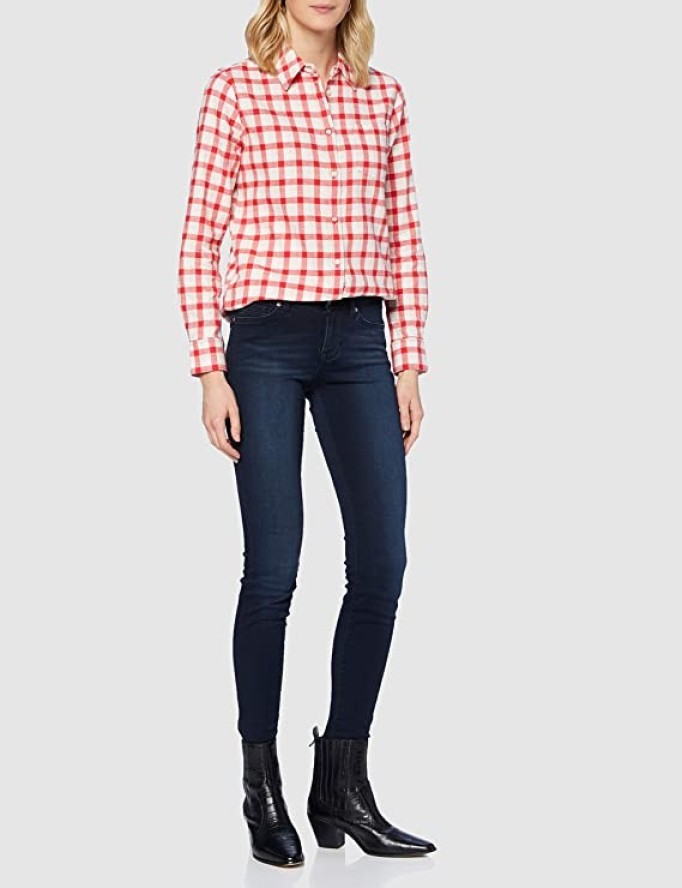 WRANGLER LS 1PKT SHIRT DAMSKA KOSZULA MATERIAŁOWA LOLLIPOP RED W5Z1T2XSK 112130367