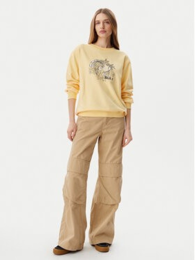Roxy Bluza ERJFT04963 Żółty Regular Fit