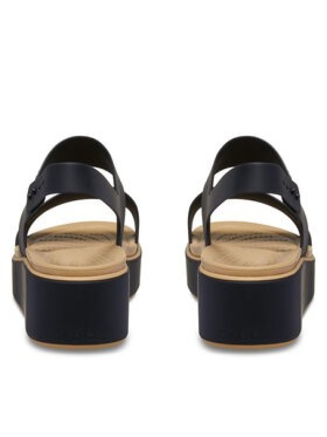 Crocs Sandały Brooklyn Matte Wrap Low Wedge 211802 Czarny