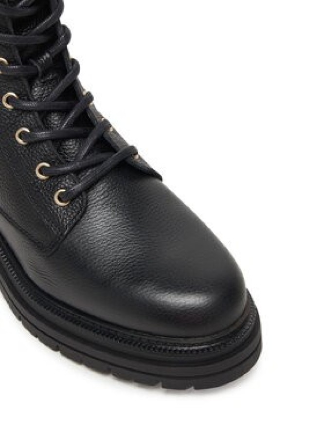 Tommy Hilfiger Trzewiki Th Plaque Pebble Lace Boot Warm FW0FW08767 Czarny