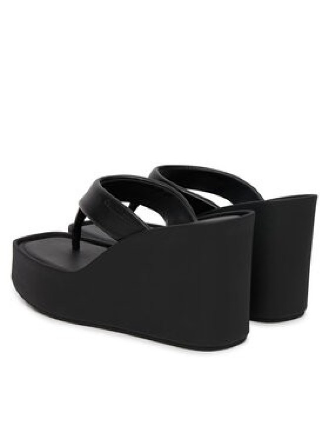 Calvin Klein Japonki Wedge 70 Sndl Thong Lth HW0HW02880 Czarny