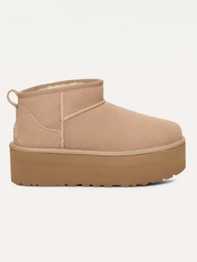 UGG Botki "Classic Ultra Mini Platform" w kolorze beżowym rozmiar: 37