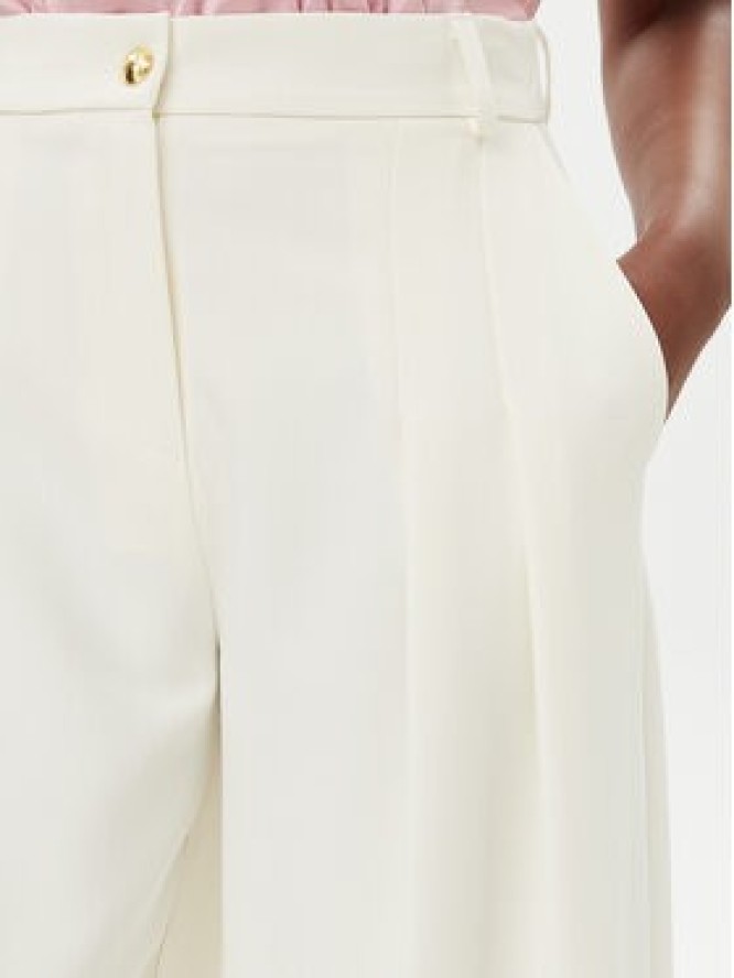 Maryley Spodnie materiałowe 25EB579/43VA Écru Regular Fit