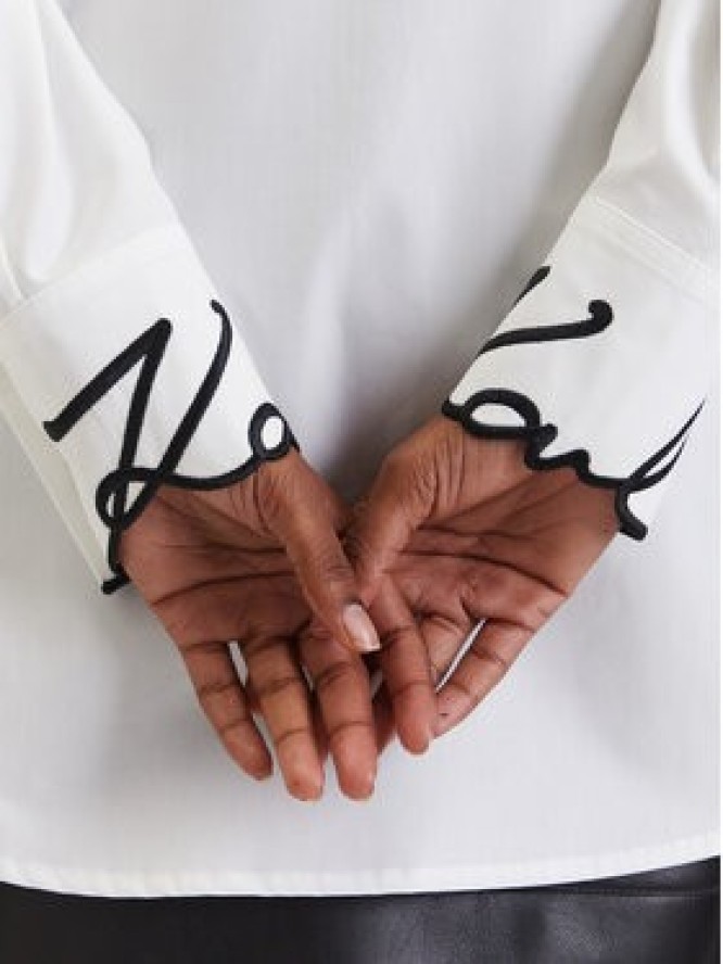 KARL LAGERFELD Koszula A3W11023 Biały Regular Fit