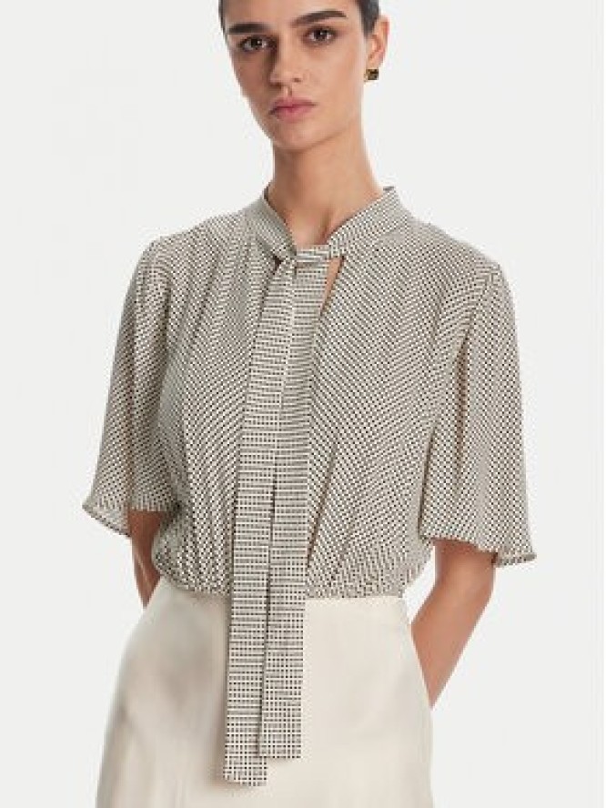 Elisabetta Franchi Sukienka koktajlowa AB85752E2 E84 Beżowy Regular Fit