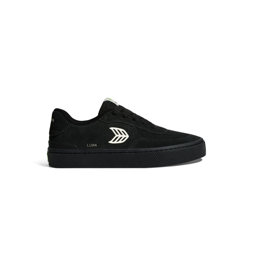 Sneakersy skórzane Cariuma Luan Pro Suede All Black Ivory Logo