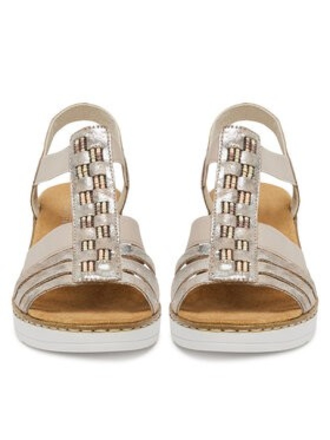 Rieker Sandały V3822-90 Srebrny