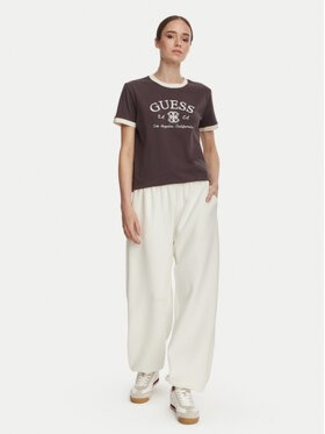 Guess T-Shirt V6YI18 K4320 Brązowy Regular Fit