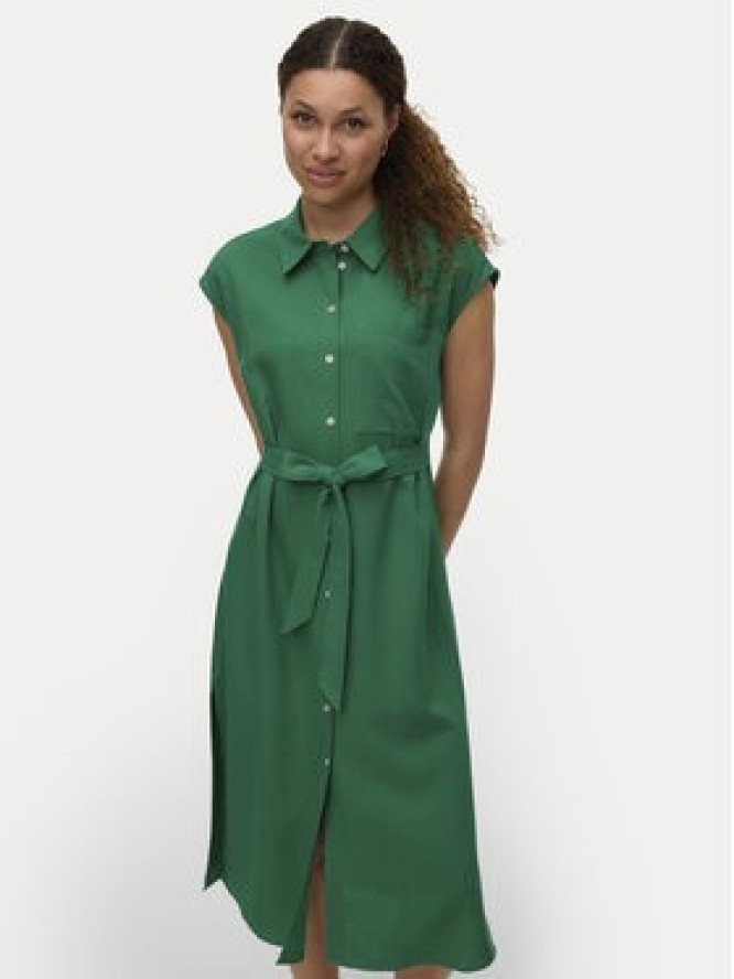 Vero Moda Sukienka koszulowa Mymilo 10282532 Zielony Regular Fit