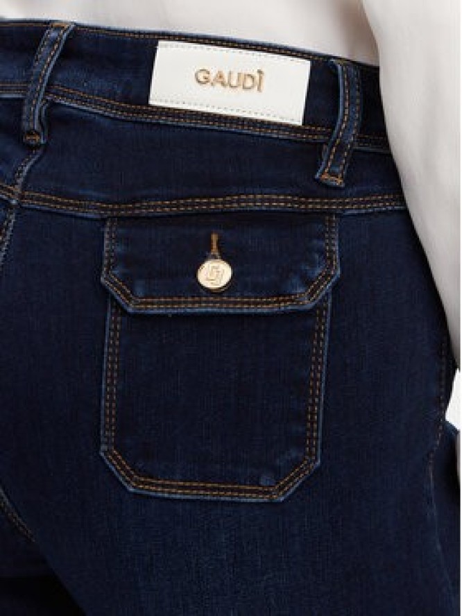 Gaudi Jeansy 511BD26002 Granatowy Flare Fit