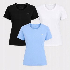 T-SHIRT DAMSKI 4F ZESTAW 3PAK KOSZULKA SPORTOWA KOMPLET XS F3308 SS26