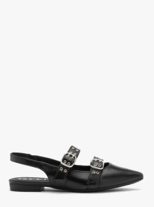 Czarne baleriny bez pięty