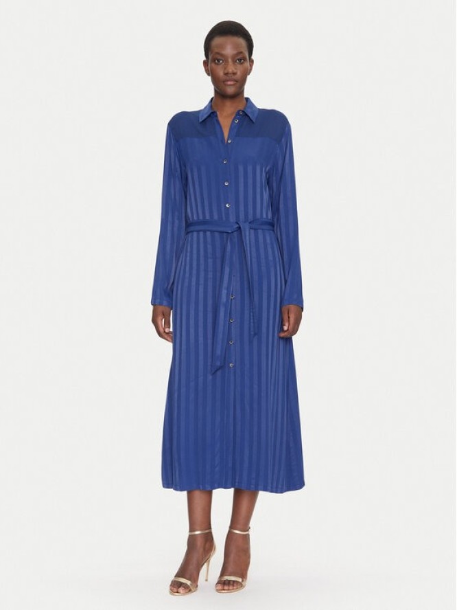 Fracomina Sukienka koszulowa FS25SD3002W413N8 Niebieski Regular Fit