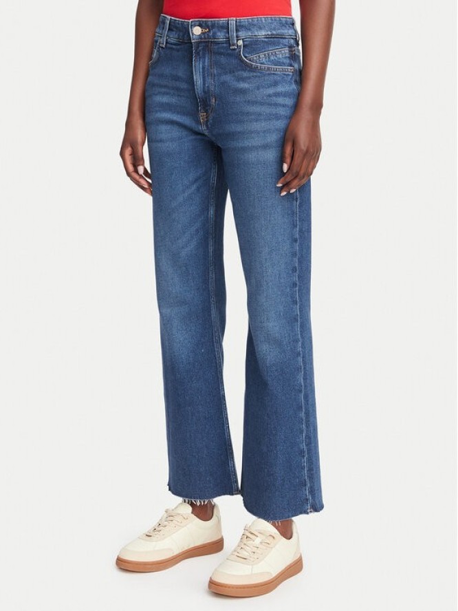 BOSS Jeansy Angela 50564436 Granatowy Flared Fit