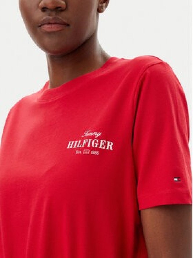 Tommy Hilfiger Sukienka codzienna WW0WW45529 Czerwony Regular Fit