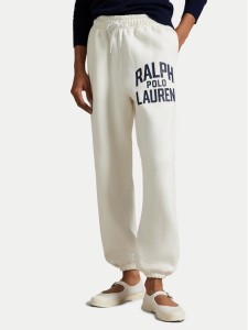 Polo Ralph Lauren Spodnie dresowe 211971758002 Biały Tapered Fit