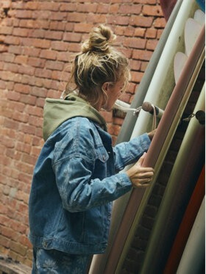 Roxy Kurtka jeansowa Salty Horizon ERJJK03700 Niebieski Regular Fit