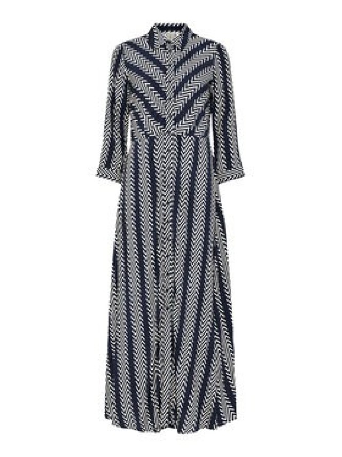 YAS Sukienka koszulowa Savanna 26022663 Granatowy Loose Fit