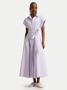 Polo Ralph Lauren Sukienka koszulowa 211A96363002 Fioletowy Regular Fit