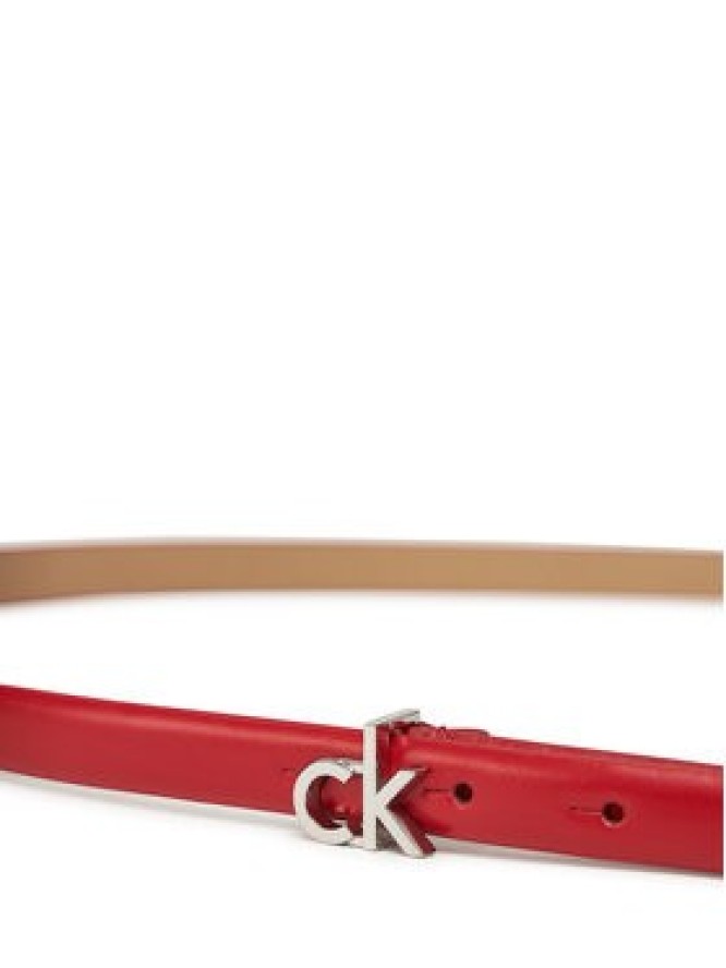 Calvin Klein Pasek Damski Ck Buckle Skinny Belt 1.5 K60K612932 Czerwony