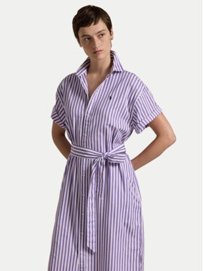 Polo Ralph Lauren Sukienka koszulowa 211959911002 Fioletowy Regular Fit