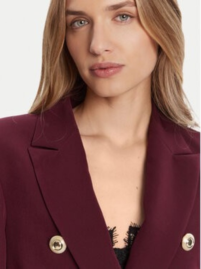 Rinascimento Marynarka CFC0126227003 Bordowy Slim Fit