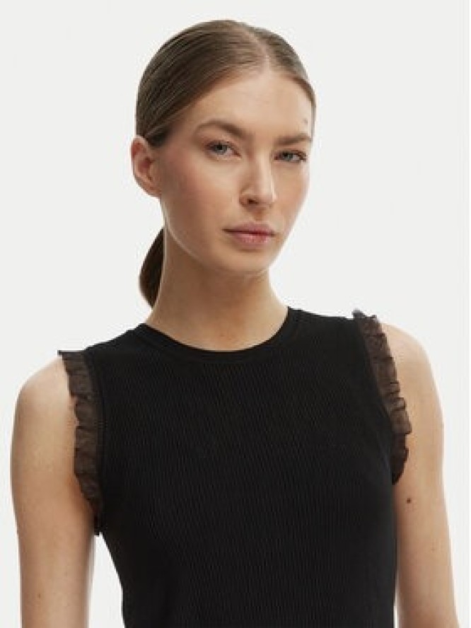 Rinascimento Top CFM0012241003 Czarny Slim Fit