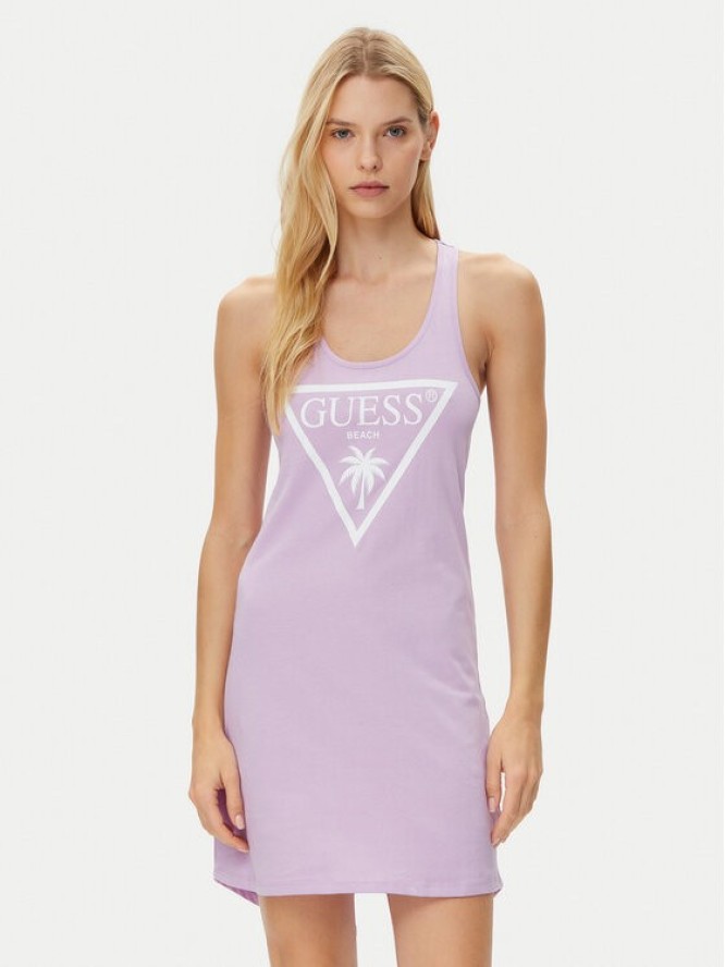Guess Sukienka codzienna E3GP03 JA914 Fioletowy Regular Fit
