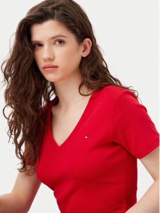 Tommy Hilfiger T-Shirt New Cody WW0WW40584 Czerwony Slim Fit